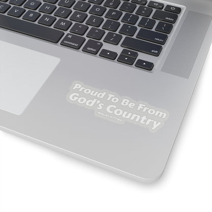 God's Country Sticker (White)